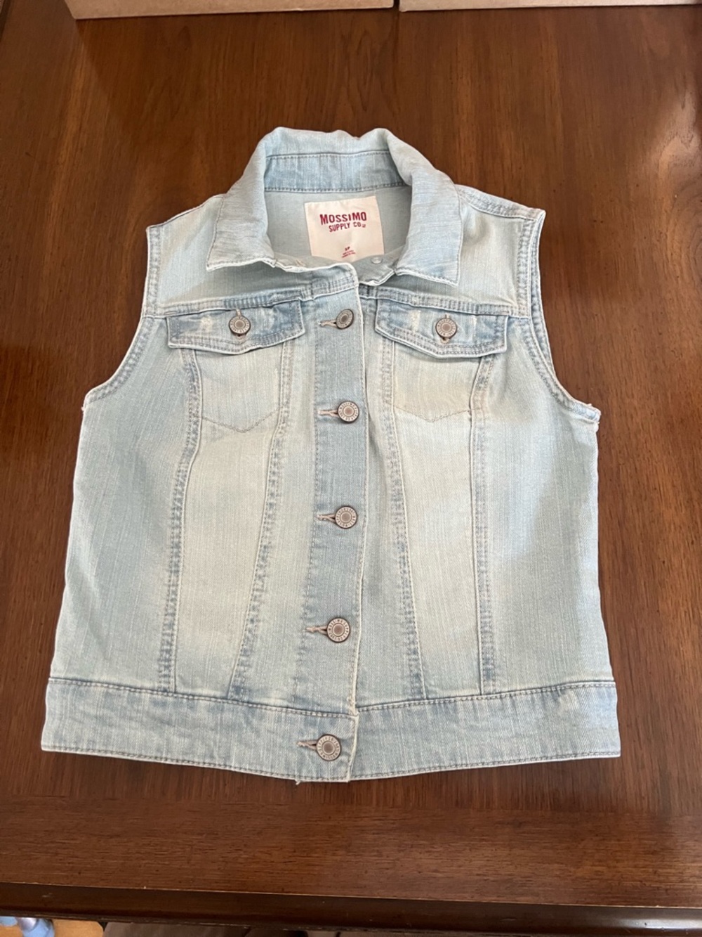 Mossimo Supply Co. Light Blue Denim Vest